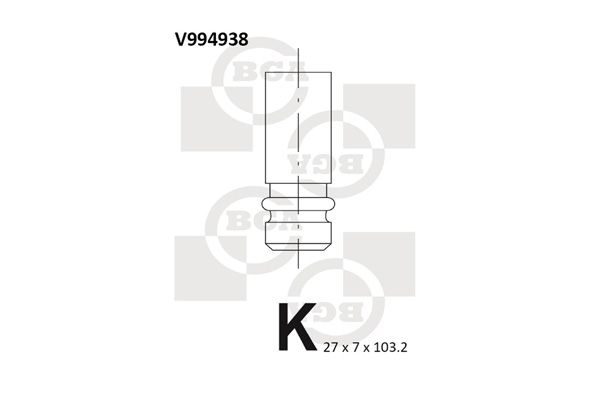 Випускний клапан BGA V994938 - zapix