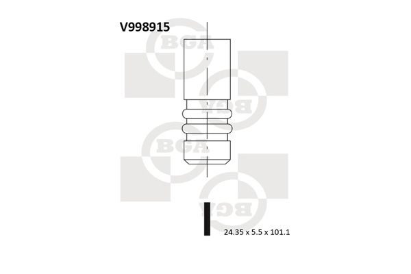 Випускний клапан BGA V998915 - zapix