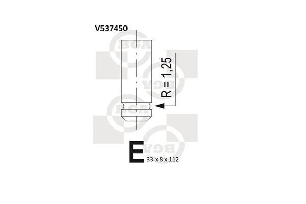 Випускний клапан BGA V537450 - zapix