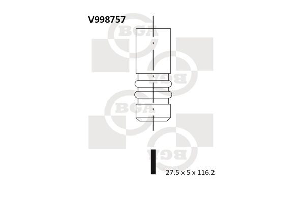 Випускний клапан BGA V998757 - zapix