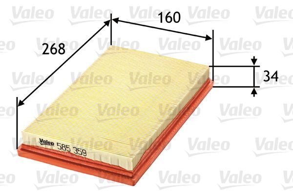 Повітряний фільтр VALEO 585359 - zapix