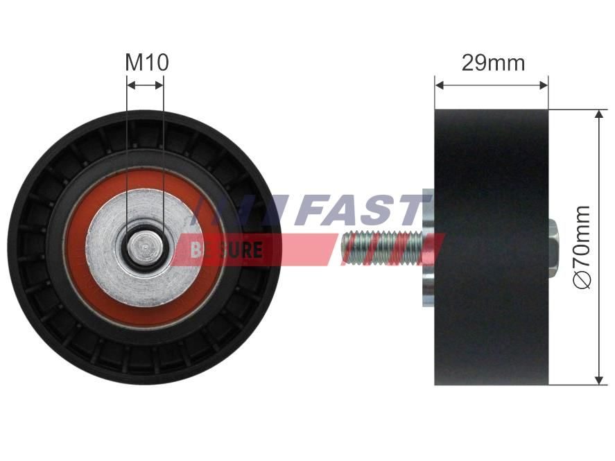 Ролик натяжний ременя приводного FAST FT44575 - zapix