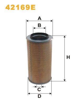 Повітряний фільтр WIX FILTERS 42169E - zapix