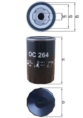 Оливний фільтр MAHLE OC264 - zapix