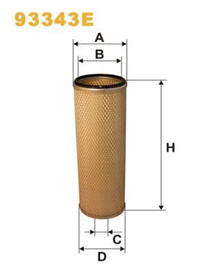 Повітряний фільтр WIX FILTERS 93343E - zapix