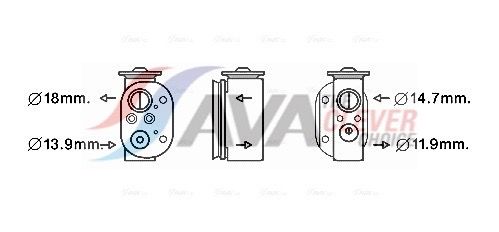 Клапан ТРВ (терморегулюючий клапан) AVA QUALITY COOLING BW1497 - zapix