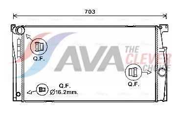 Радіатор охолодження двигуна AVA QUALITY COOLING BW2624 - zapix