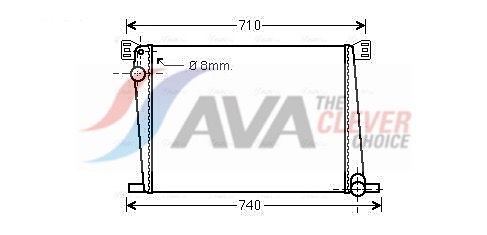 Радіатор охолодження двигуна AVA QUALITY COOLING BWA2356 - zapix