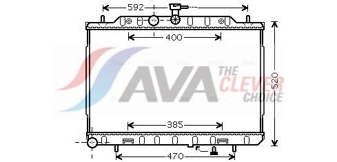 Радіатор охолодження двигуна AVA QUALITY COOLING DN2293 - zapix