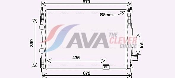 Радіатор охолодження двигуна AVA QUALITY COOLING DN2445 - zapix