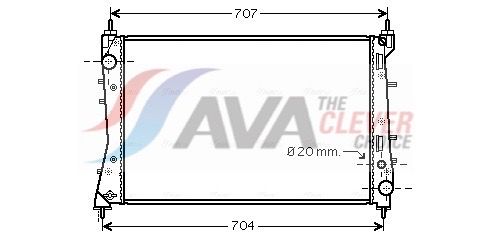 Радіатор охолодження двигуна AVA QUALITY COOLING FT2359 - zapix