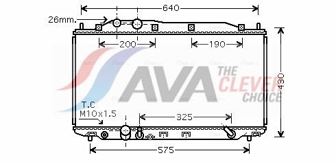Радіатор охолодження двигуна AVA QUALITY COOLING HD2192 - zapix