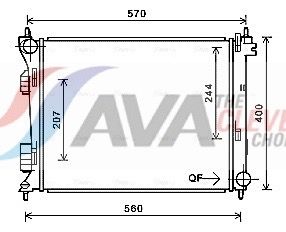 Радіатор охолодження двигуна AVA QUALITY COOLING HY2274 - zapix