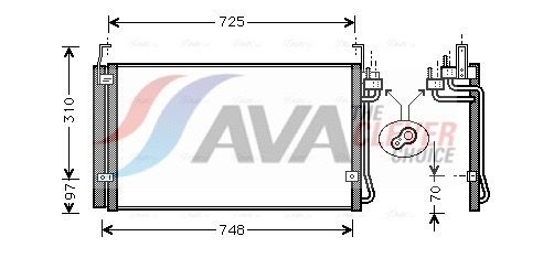 Радіатор кондиціонера AVA QUALITY COOLING HY5071D - zapix