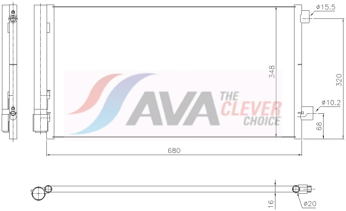 Радіатор кондиціонера AVA QUALITY COOLING JE5097D - zapix