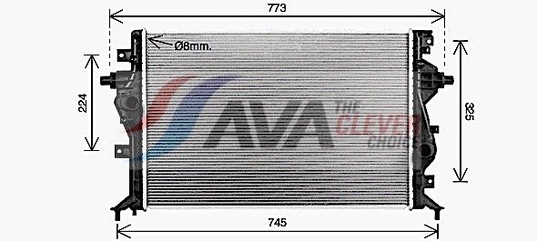 Радіатор охолодження двигуна AVA QUALITY COOLING KA2331 - zapix