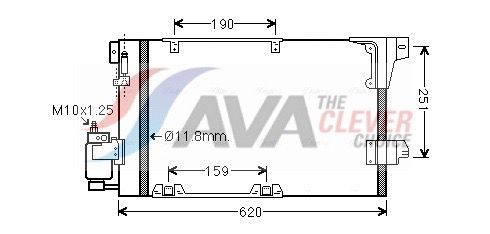 Радіатор кондиціонера AVA QUALITY COOLING OLA5251D - zapix