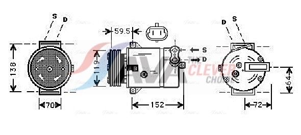 Компресор кондиціонера AVA QUALITY COOLING OLAK279 - zapix