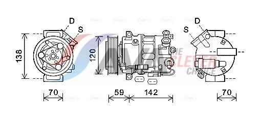Компресор кондиціонера AVA QUALITY COOLING OLK577 - zapix