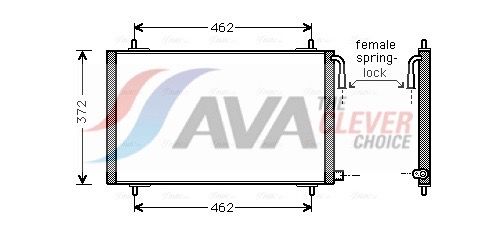 Радіатор кондиціонера AVA QUALITY COOLING PE5191 - zapix
