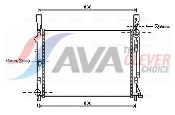 Радіатор охолодження двигуна AVA QUALITY COOLING RTA2472 - zapix