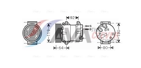 Компресор кондиціонера AVA QUALITY COOLING RTAK429 - zapix