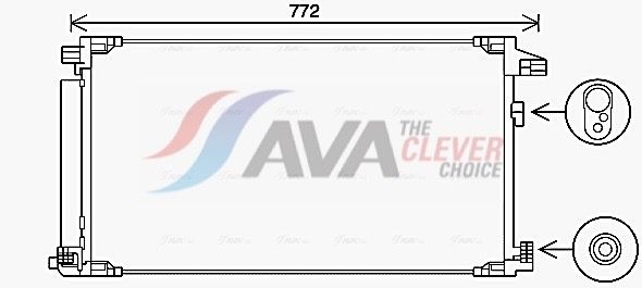 Радіатор кондиціонера AVA QUALITY COOLING TO5741D - zapix