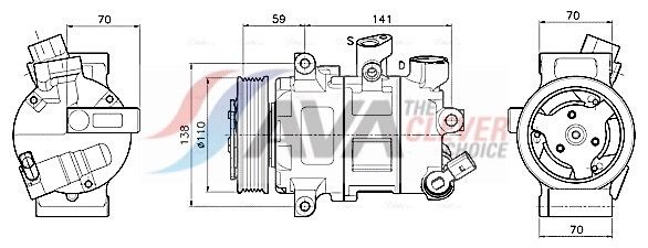 Компресор кондиціонера AVA QUALITY COOLING VNAK341 - zapix