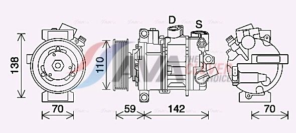 Компресор кондиціонера AVA QUALITY COOLING VNAK401 - zapix
