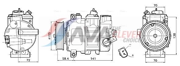 Компресор кондиціонера AVA QUALITY COOLING VNAK447 - zapix