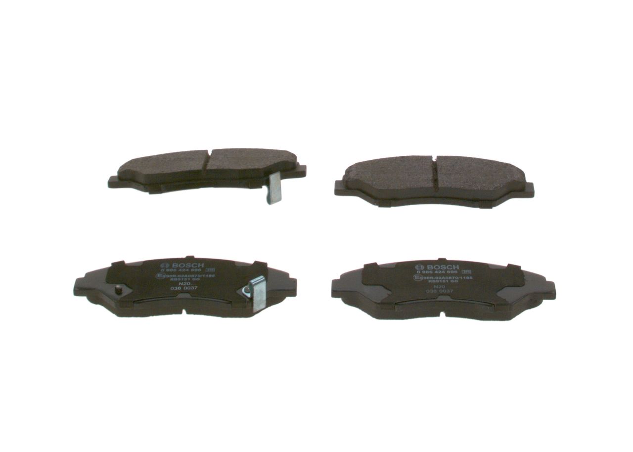 Гальмівні колодки дискові BOSCH 0986424696 - zapix