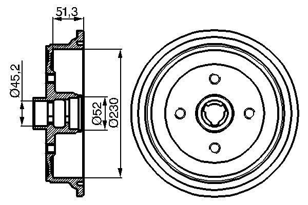 Гальмівний барабан BOSCH 0986477029 - zapix