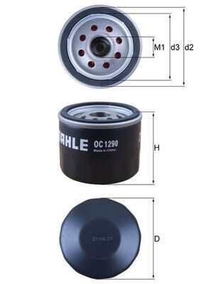 Оливний фільтр MAHLE OC1290 - zapix