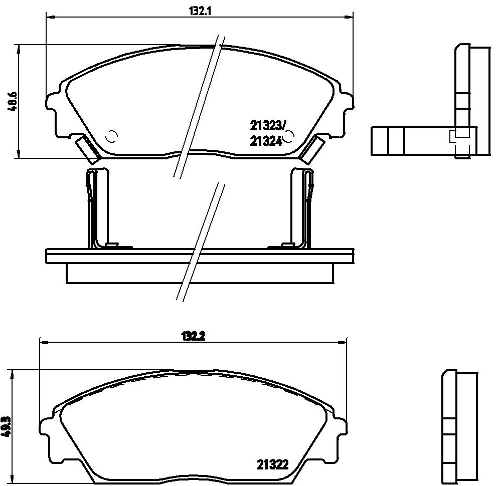 Гальмівні колодки дискові BREMBO P28016 - zapix