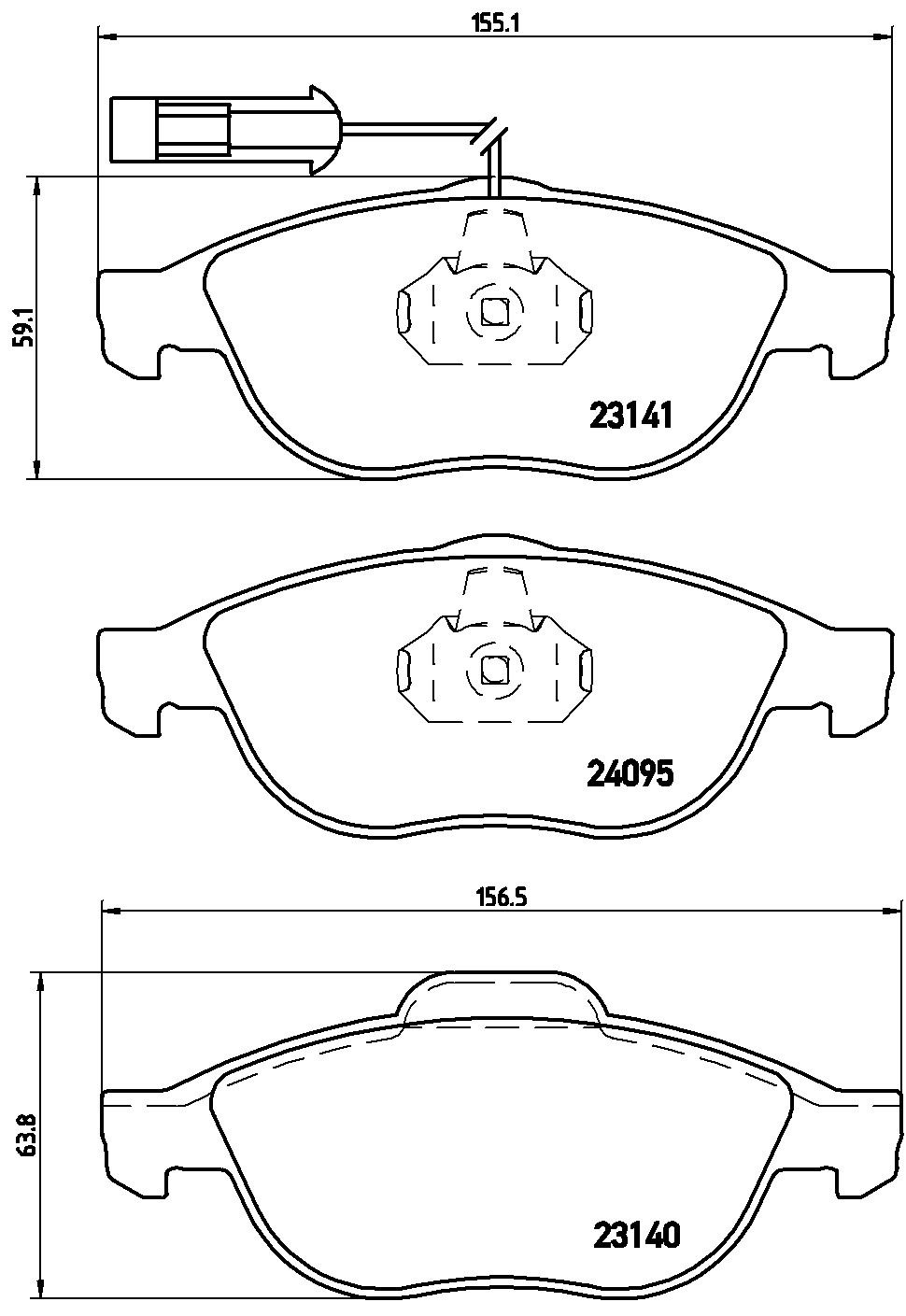 Гальмівні колодки дискові BREMBO P23114 - zapix