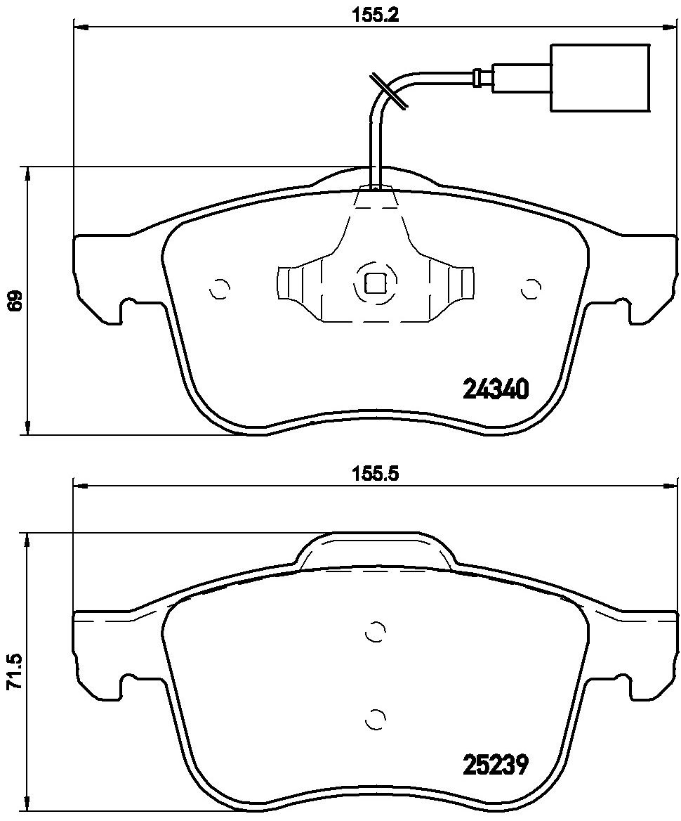 Гальмівні колодки дискові BREMBO P23132 - zapix