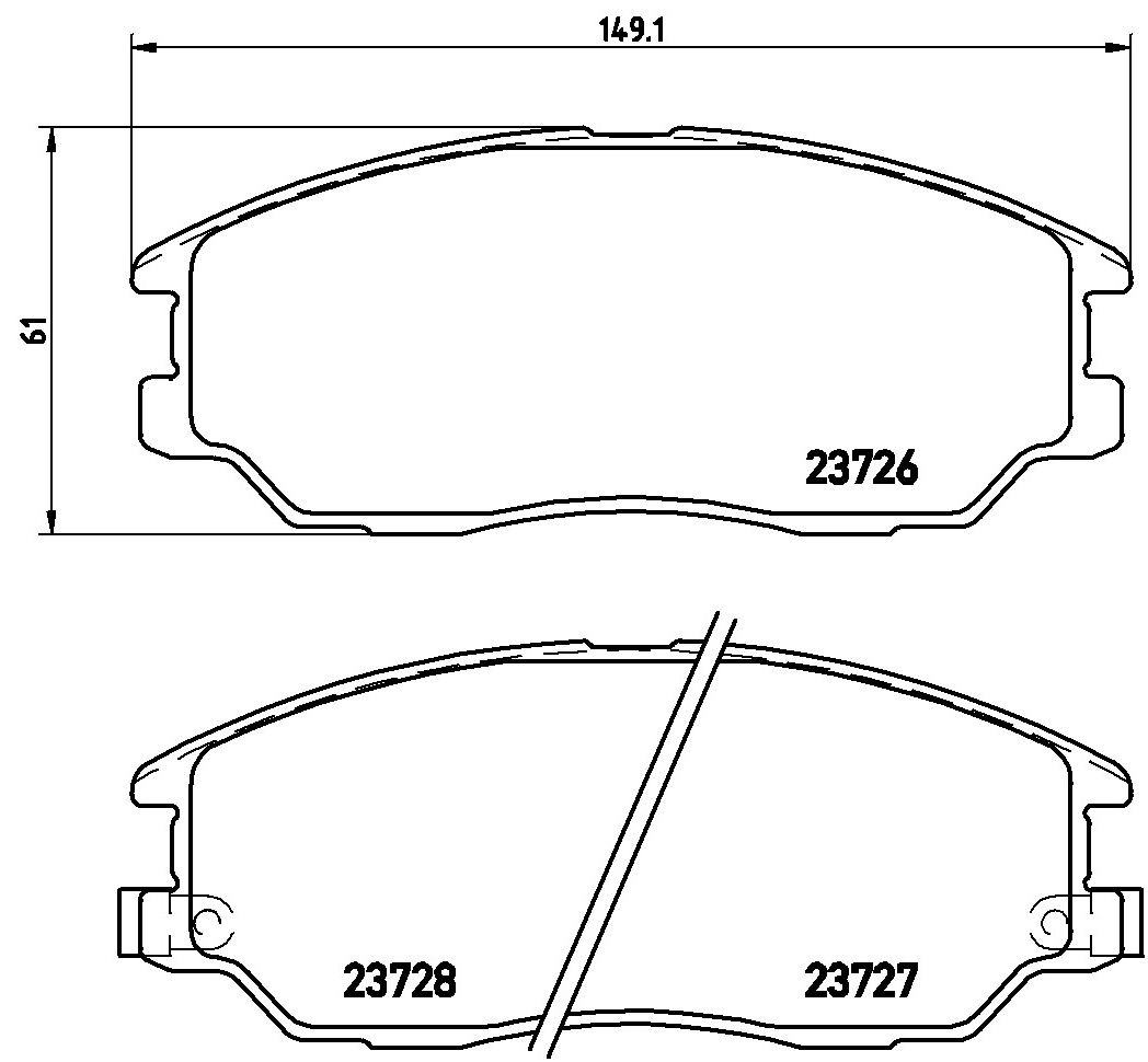 Гальмівні колодки дискові BREMBO P30028 - zapix