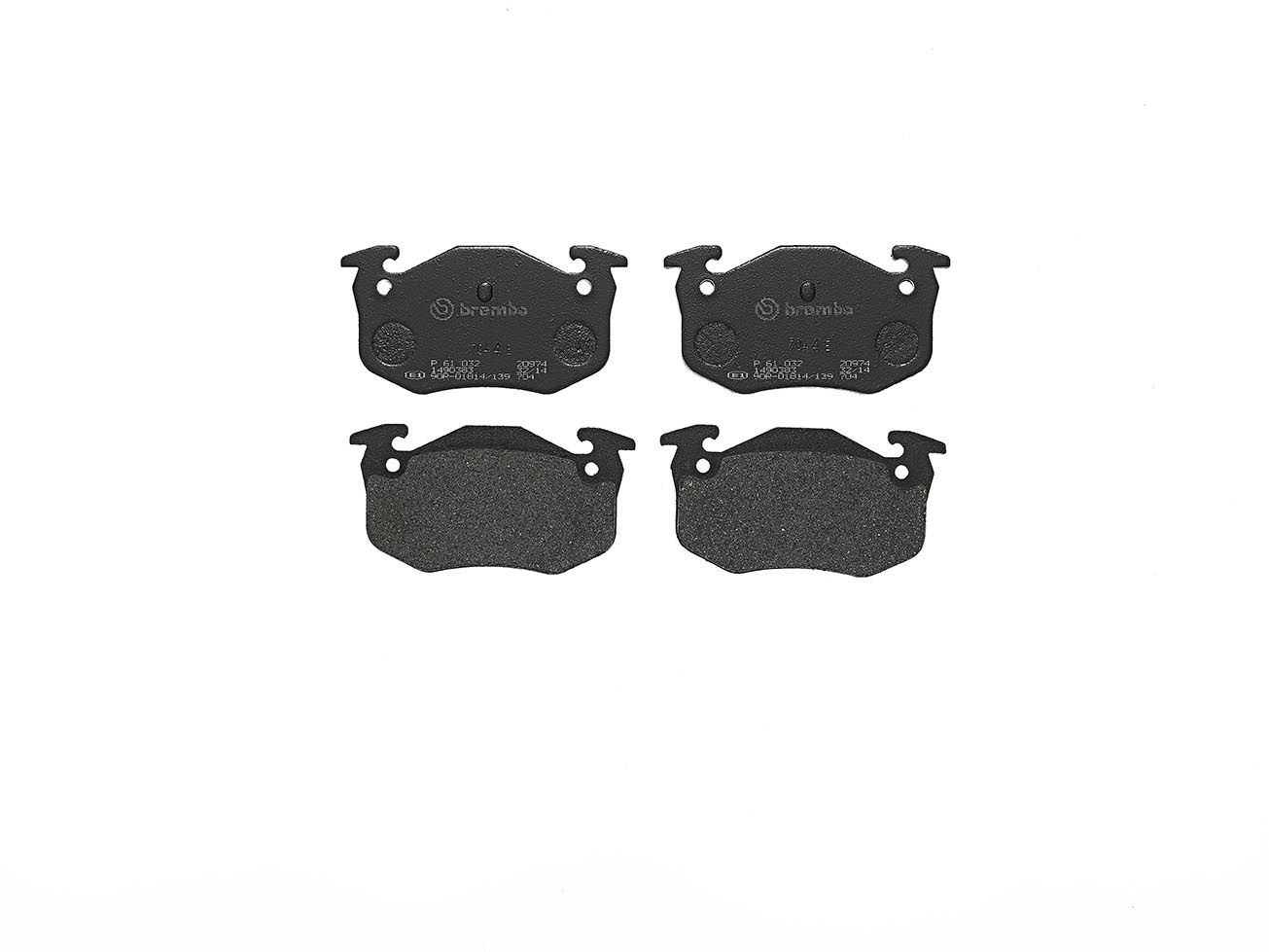 Гальмівні колодки дискові BREMBO P61032 - zapix