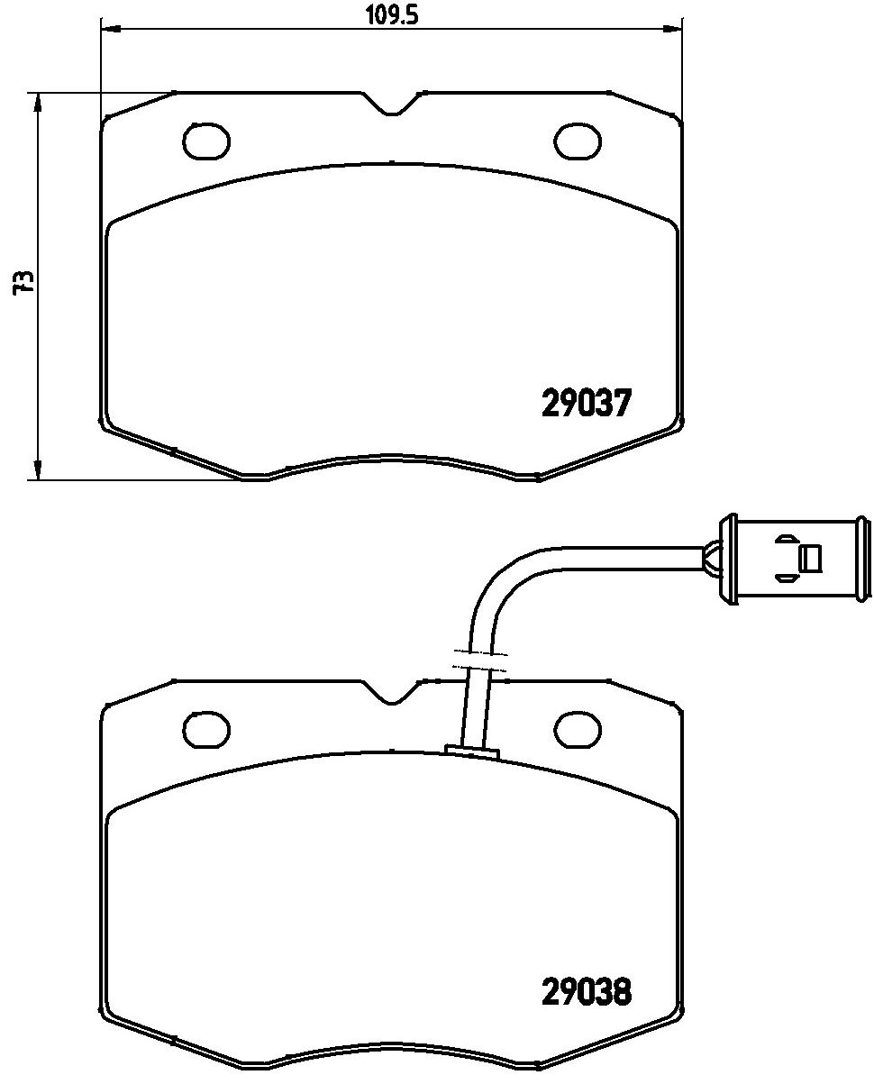 Гальмівні колодки дискові BREMBO PA6014 - zapix