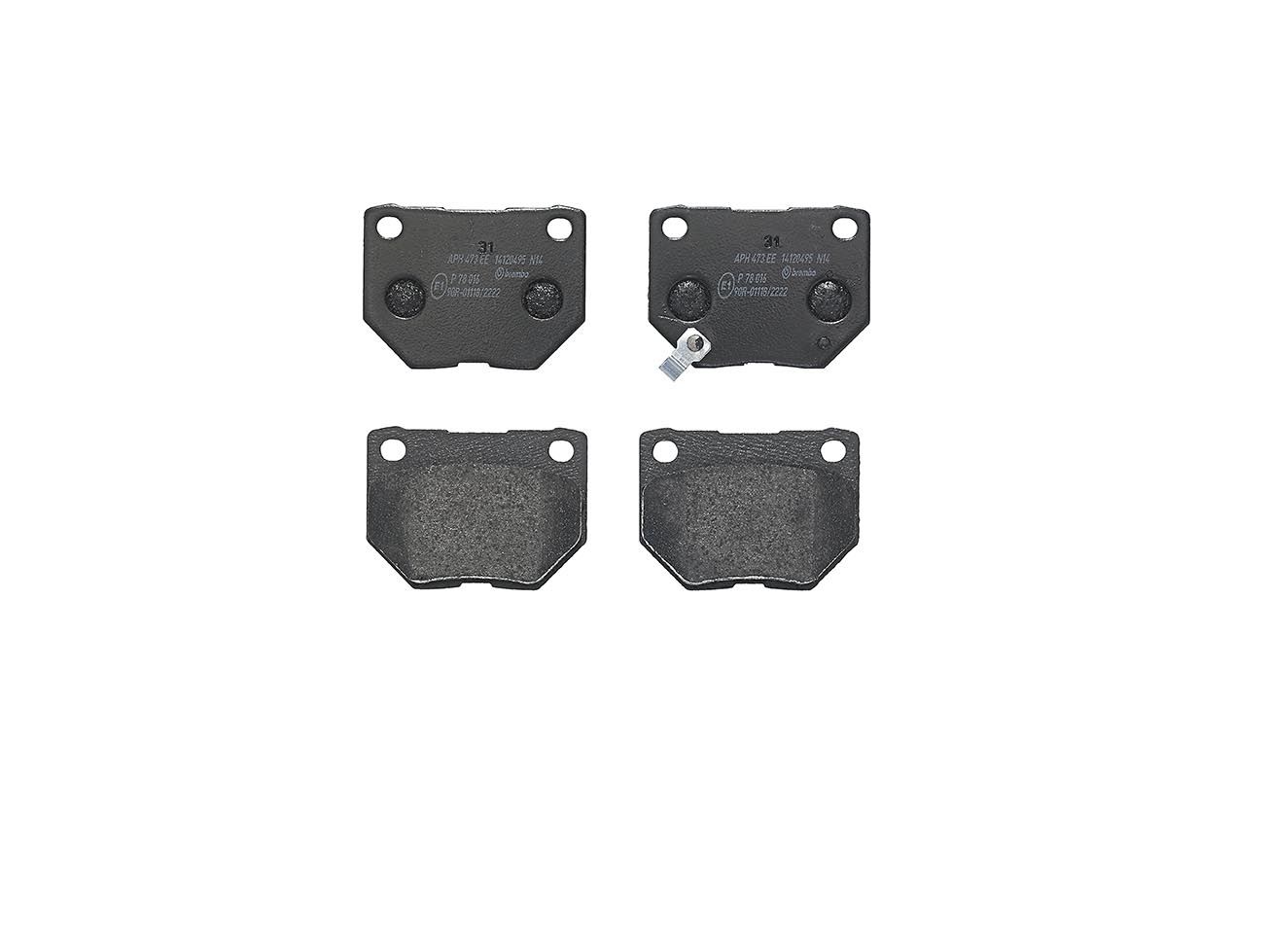 Гальмівні колодки дискові BREMBO P78016 - zapix