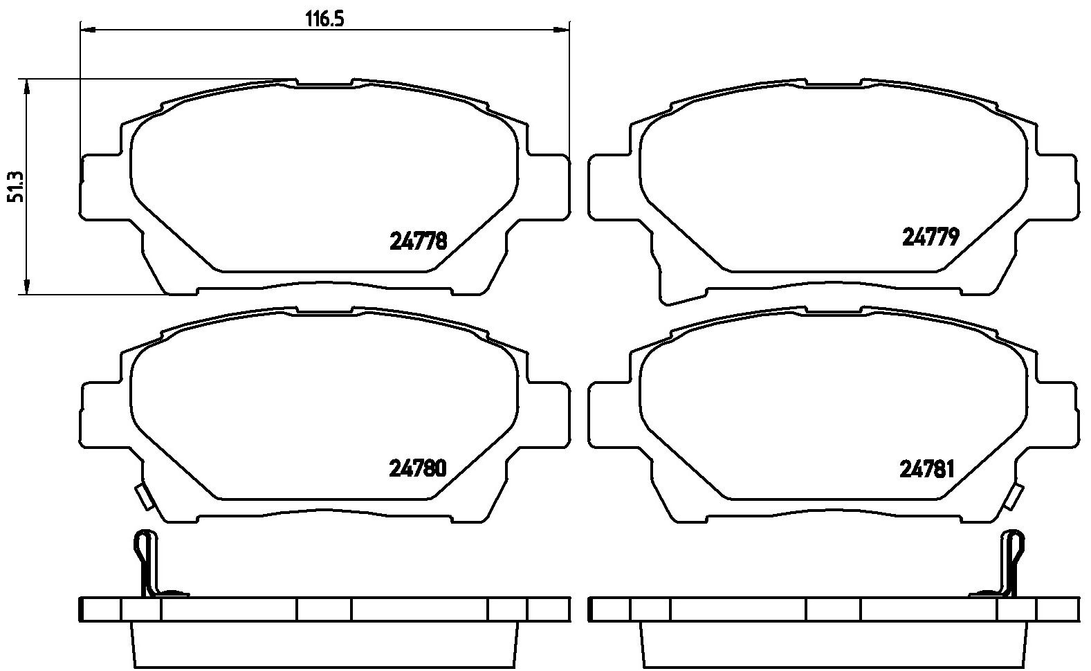 Гальмівні колодки дискові BREMBO P83097 - zapix