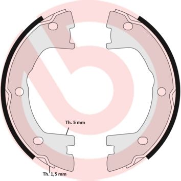 Гальмівні колодки ручника (барабанні) BREMBO SA6506 - zapix