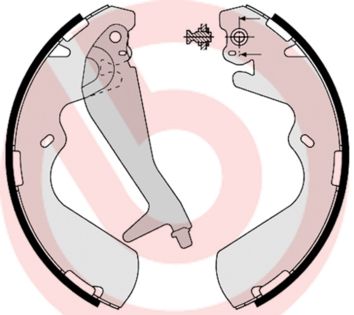 Гальмівні колодки ручника (барабанні) BREMBO S30514 - zapix