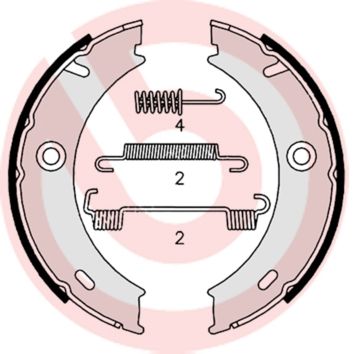 Гальмівні колодки ручника (барабанні) BREMBO S50512 - zapix