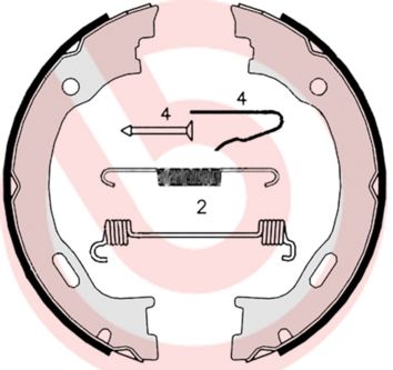 Гальмівні колодки ручника (барабанні) BREMBO S50515 - zapix