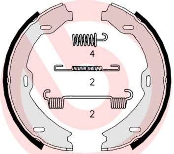 Гальмівні колодки ручника (барабанні) BREMBO S50518 - zapix