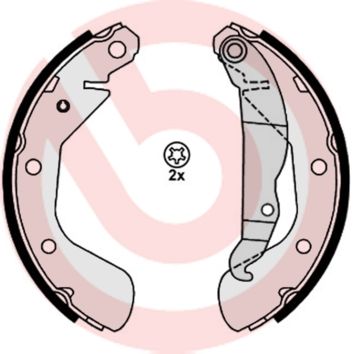 Гальмівні колодки ручника (барабанні) BREMBO S59514 - zapix