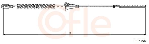Трос ручного гальма COFLE 115754 - zapix