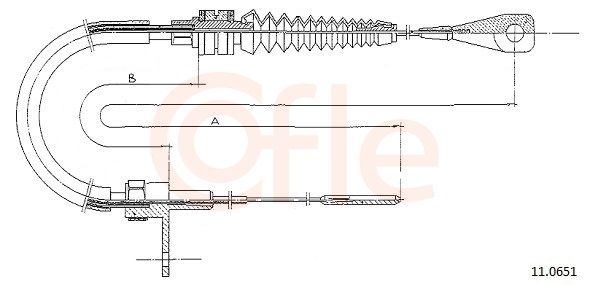 Трос газу COFLE 110651 - zapix