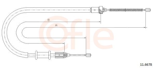 Трос ручного гальма COFLE 116678 - zapix